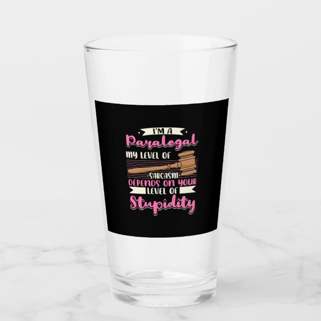 I Am A Paralegal Glass (Front)