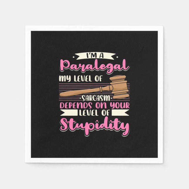 I Am A Paralegal Napkin (Front)