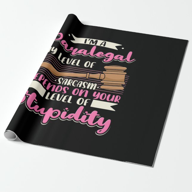 I Am A Paralegal Wrapping Paper (Unrolled)
