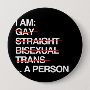 I AM A PERSON - 10 CM ROUND BADGE