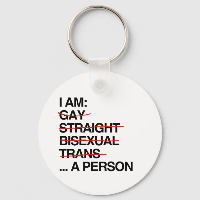I AM A PERSON KEY RING (Front)