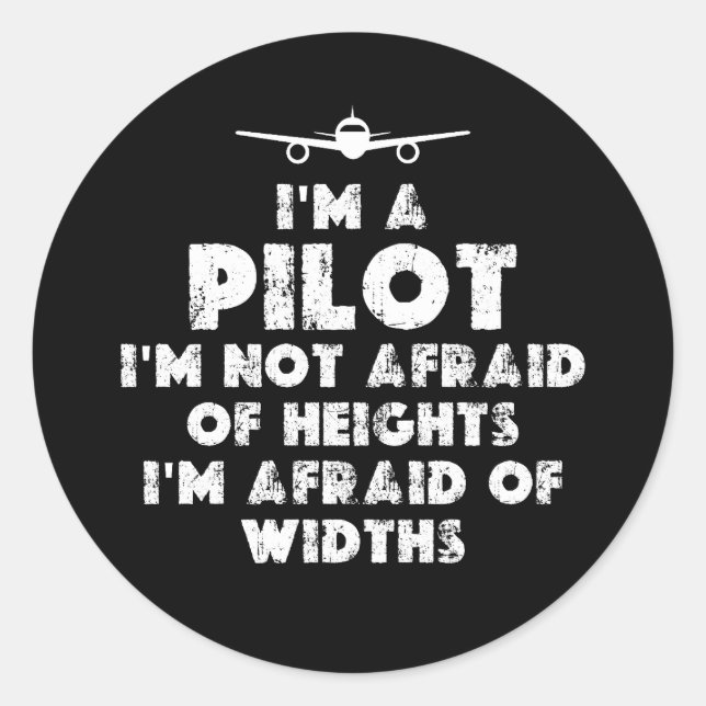 I am a Pilot Funny Classic Round Sticker (Front)