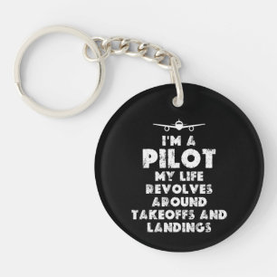 I am a Pilot Funny Key Ring