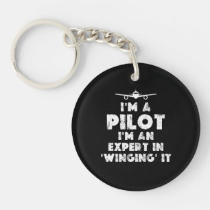 I am a Pilot Funny Key Ring