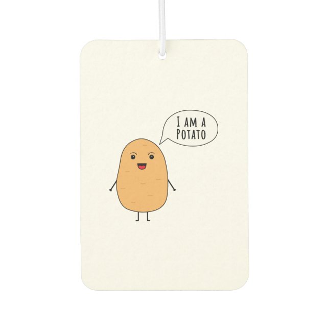 I am a potato car air freshener (Front)