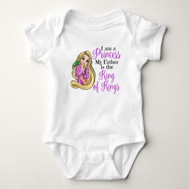 I am a princess Rapunzel baby onsie shirt (Front)