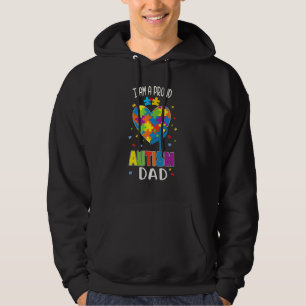 I Am A Proud Autism Dad April Autism Awareness Fat Hoodie