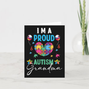 I Am A Proud Autism Grandma Women Girls Autism Awa Card