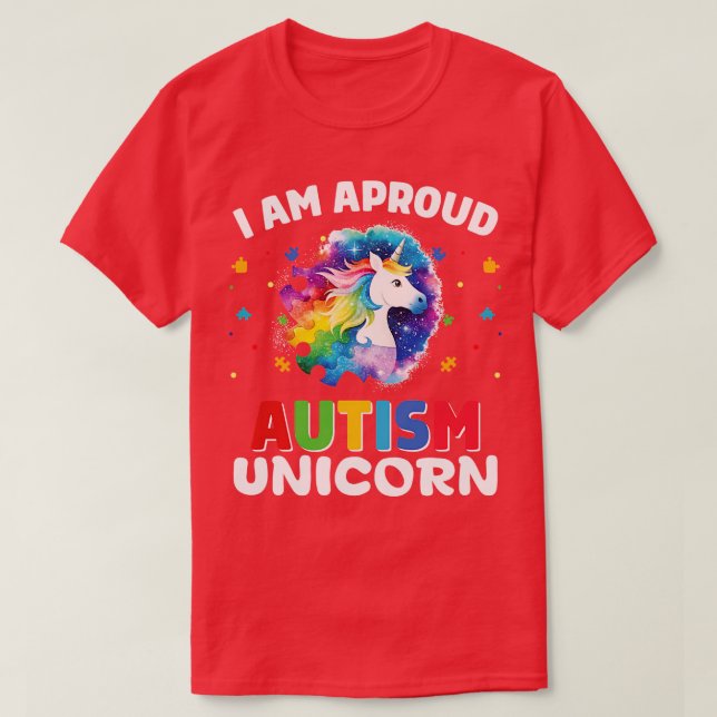 i am a proud autism unicorn T-Shirt (Design Front)
