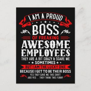 I Am A Proud Boss Of Freaking Awesome Employees Fu Enclosure Card
