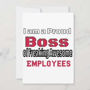 I am a Proud Boss of Freaking Awesome Employees Holiday Card