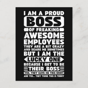 I Am a Proud Boss of Freaking Awesome Employees Sh Enclosure Card