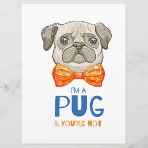 I Am A Pug, Funny Pug Gift, Pug Lover Gift Menu