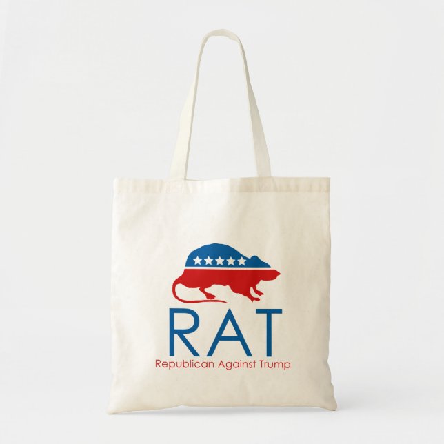 I am a R.A.T: Republican Against Trump Tote Bag (Front)