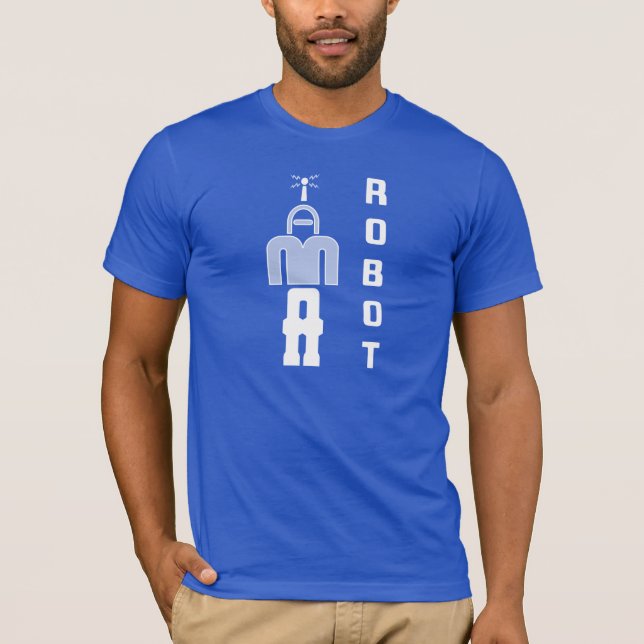 "I AM A ROBOT" Puzzle T-Shirt (Front)