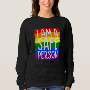I Am A Safe Person Bisexual Gay Pride Rainbow Lgbt Sweatshirt
