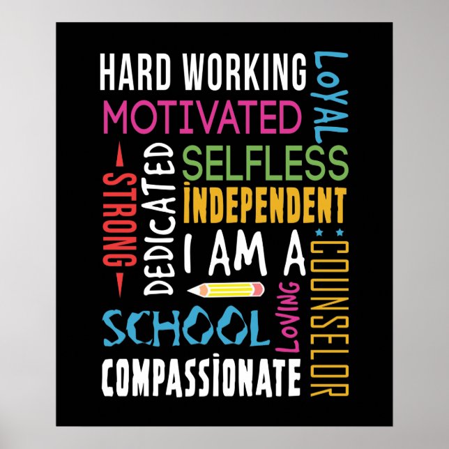I Am A School Counselor Appreciation Poster (Front)