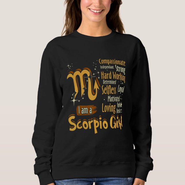 I Am A Scorpio Girl Zodiac Sign Women Sweatshirt (Front)