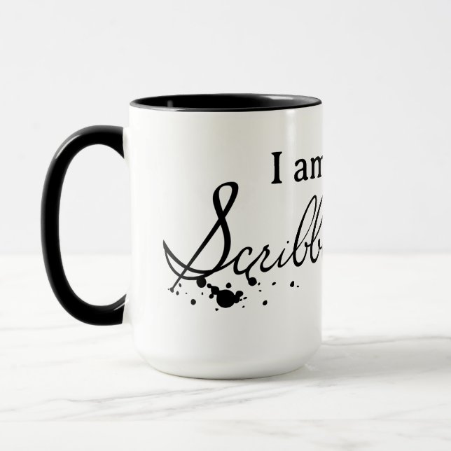 "I am a Scribbling Woman" Mug (Left)