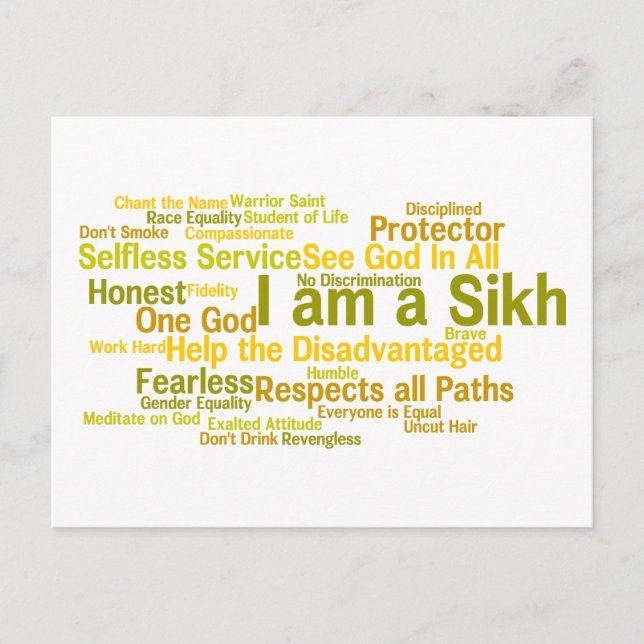 I am a Sikh Postcard (Front)