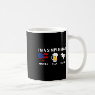 I Am A Simple Man America Beer Snowboarding Tee Sh Coffee Mug