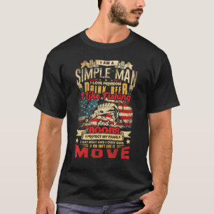 I Am A Simple Man I Love Freedom Drink Beer I Like T-Shirt