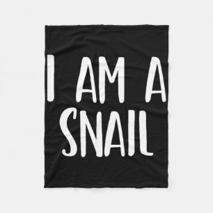 I Am A Snail Halloween I'm Simple Costume Easy Fun Fleece Blanket