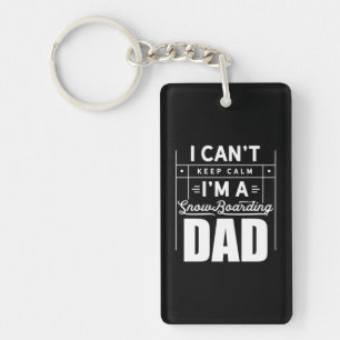 I Am A Snowboarding Dad Key Ring