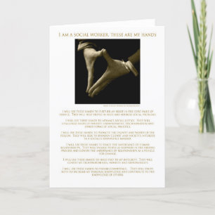 I Am A Social Worker, These Are My Hands ! Card