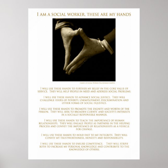 I Am A Social Worker, These Are My Hands ! Poster (Front)