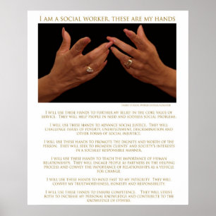 I Am A Social Worker, These Are My Hands-Poster Poster