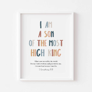 I am a son of the most high king poster