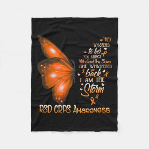 I Am A Storm Rsd Crps Awareness Butterfly Fleece Blanket
