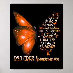 I Am A Storm Rsd Crps Awareness Butterfly Poster