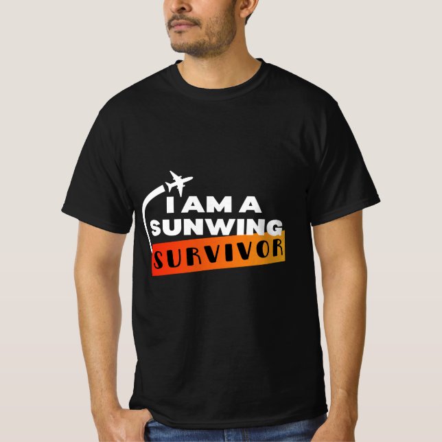 I Am A Sunwing Survivor T-Shirt (black) (Front)