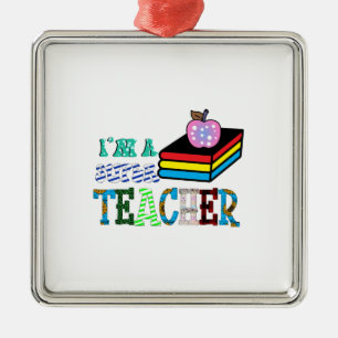 I Am A Super Teacher Metal Ornament