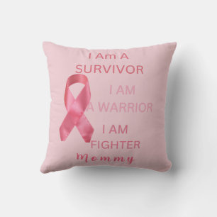 I am a survivor ,breast cancer awareness month cushion