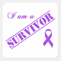 I am a Survivor - Crohns & Colitis Purple Ribbon