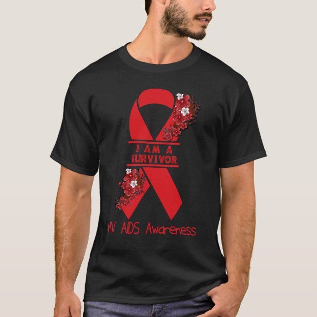 I Am A Survivor Hiv Aids Awareness T-Shirt (Front)