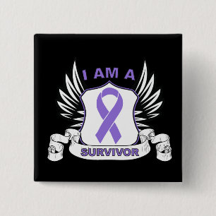 I am a Survivor - Hodgkins Lymphoma 15 Cm Square Badge