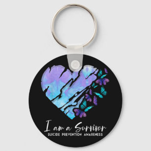 I Am A Survivor Suicide Prevention Awareness _3 Key Ring