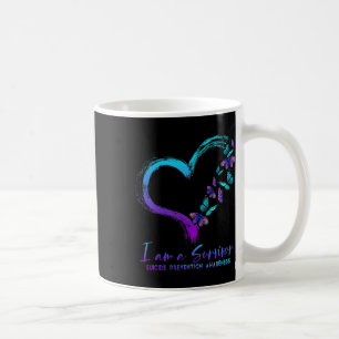 I Am A Survivor Suicide Prevention Awareness Heart Coffee Mug