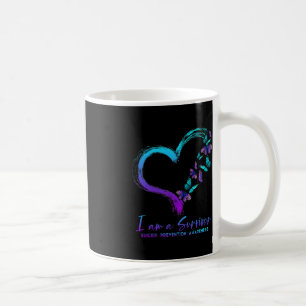 I Am A Survivor Suicide Prevention Awareness Heart Coffee Mug
