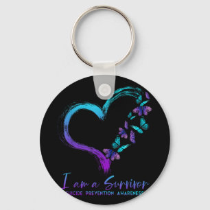 I Am A Survivor Suicide Prevention Awareness Key Ring