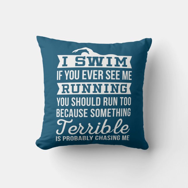 I Am A Swimmer Cushion (Front)