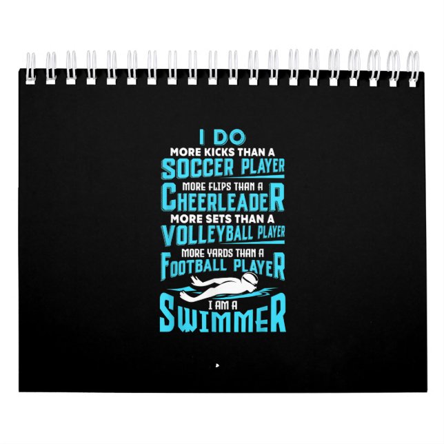 I Am A Swimmer Funny Swimming Pool Swim Lover Gift Calendar (Cover)
