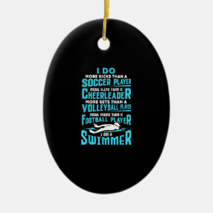 I Am A Swimmer Funny Swimming Pool Swim Lover Gift Ceramic Ornament