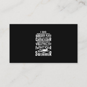 I Am A Swimmer Funny Swimming Pool Swimmer Gift Business Card