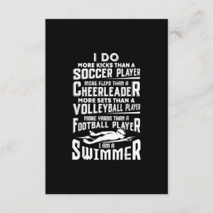 I Am A Swimmer Funny Swimming Pool Swimmer Gift Enclosure Card