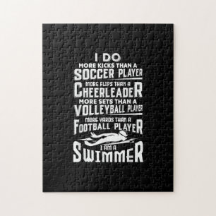 I Am A Swimmer Funny Swimming Pool Swimmer Gift Jigsaw Puzzle